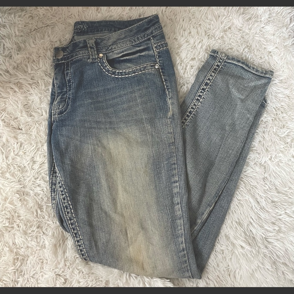 Paisley Sky Skinny Jeans